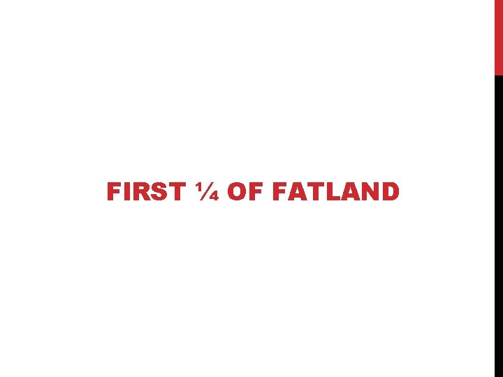 FIRST ¼ OF FATLAND 