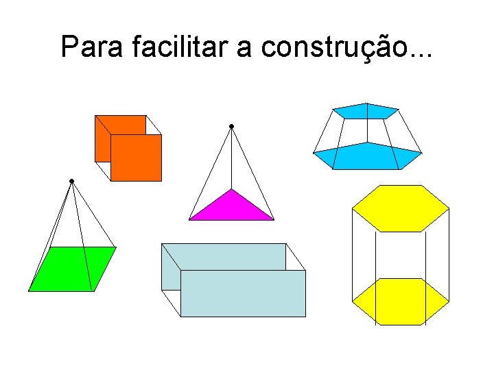 Para facilitar a construção. . . 