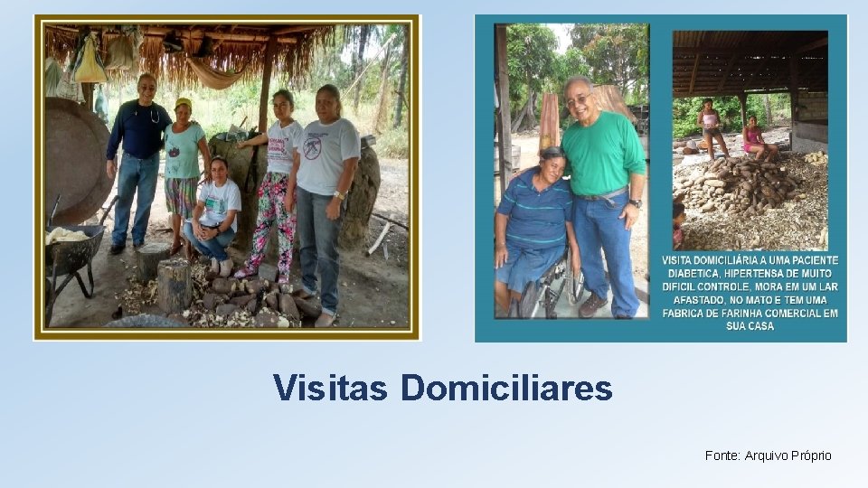 Visitas Domiciliares Fonte: Arquivo Próprio 