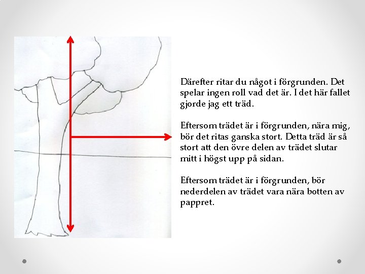 Därefter ritar du något i förgrunden. Det spelar ingen roll vad det är. I