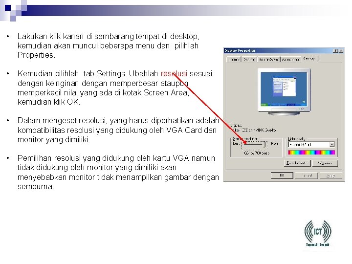  • Lakukan klik kanan di sembarang tempat di desktop, kemudian akan muncul beberapa