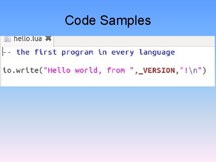Lua By Michael Coffman Peter Sussman History Lua