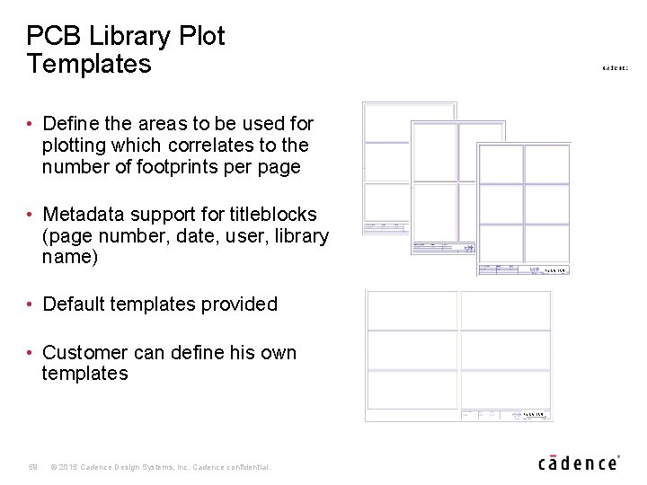 PCB Library Plot Templates • Define the areas to be used for plotting which