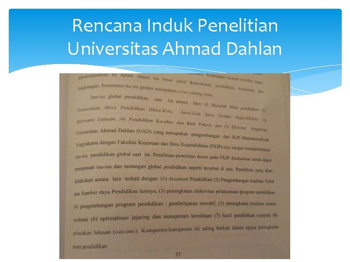 Rencana Induk Penelitian Universitas Ahmad Dahlan 