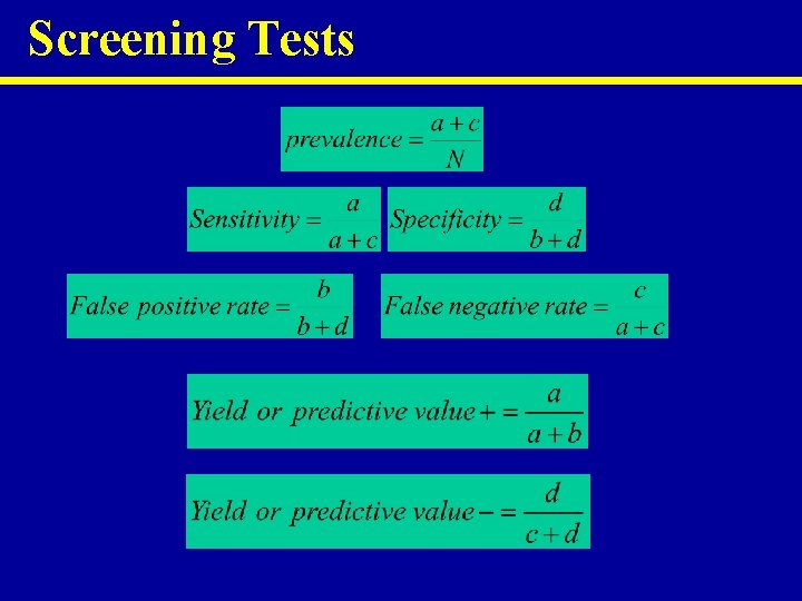 Screening Tests 