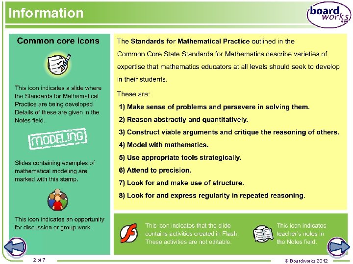 Information 2 of 7 © Boardworks 2012 