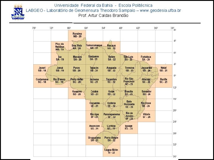 Universidade Federal da Bahia - Escola Politécnica LABGEO - Laboratório de Geomensura Theodoro Sampaio