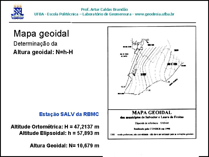 Prof. Artur Caldas Brandão UFBA - Escola Politécnica – Laboratório de Geomensura - www.