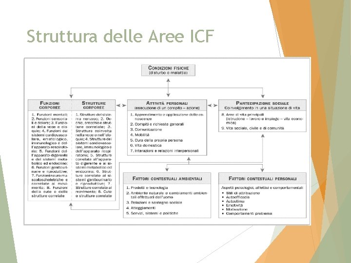Struttura delle Aree ICF 