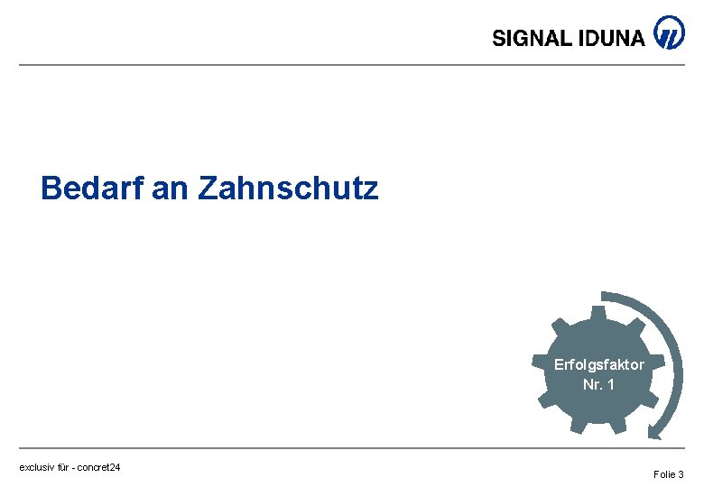 Bedarf an Zahnschutz Erfolgsfaktor Nr. 1 1 Nr. exclusiv für - concret 24 Folie