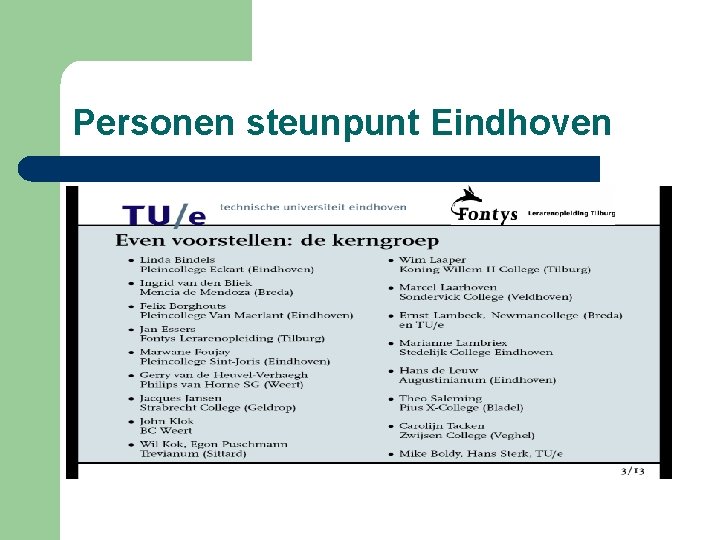 Personen steunpunt Eindhoven 