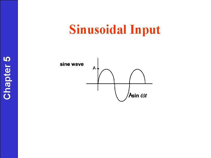 Chapter 5 Sinusoidal Input Chapter 5 Sinusoidal Input