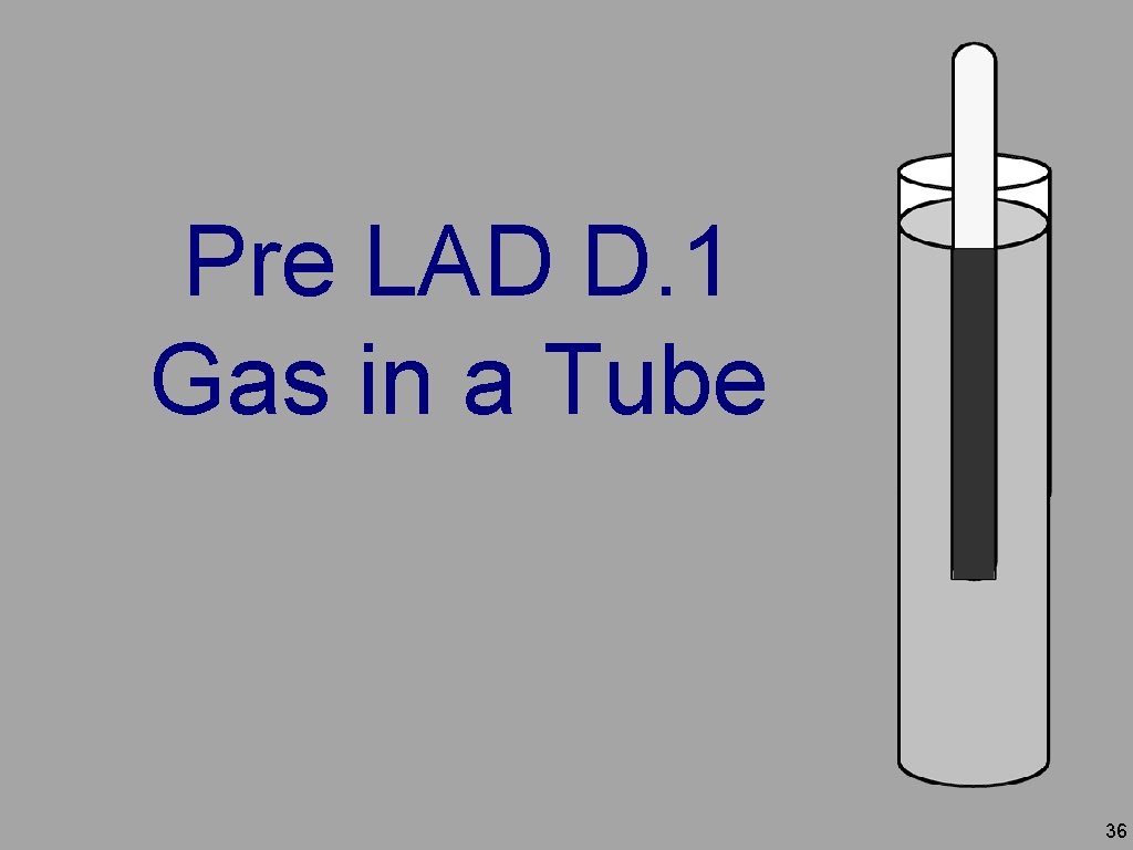 Pre LAD D. 1 Gas in a Tube 36 