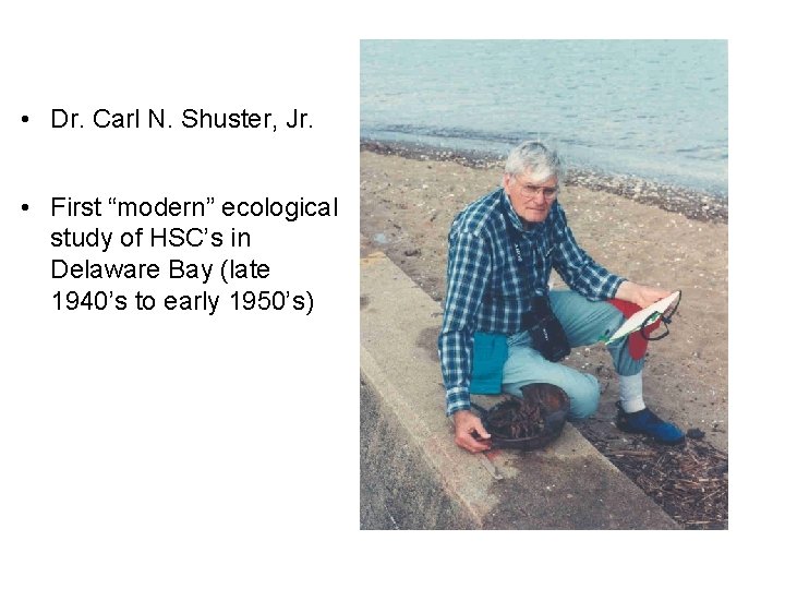  • Dr. Carl N. Shuster, Jr. • First “modern” ecological study of HSC’s