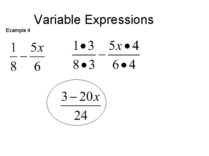 Variable Expressions Example 4 