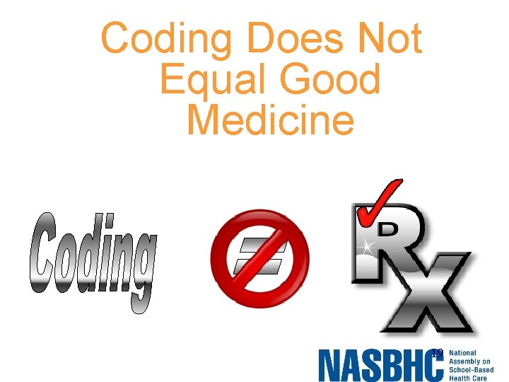 Coding Does Not Equal Good Medicine 19 