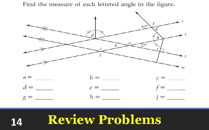 14 Review Problems 