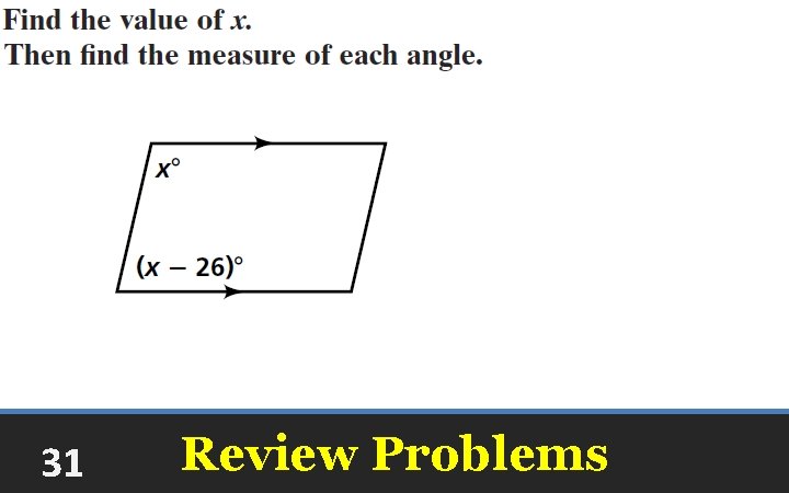 31 Review Problems 