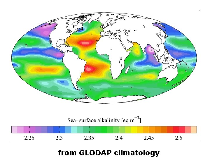 from GLODAP climatology 