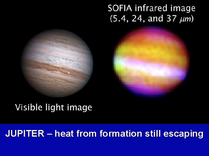 JUPITER – heat from formation still escaping 