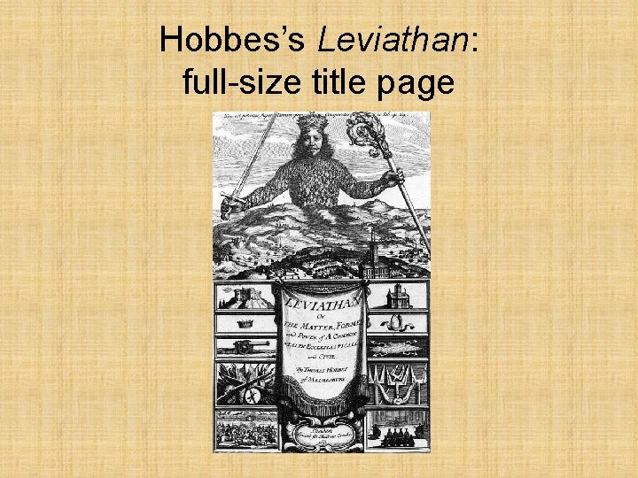 Hobbes’s Leviathan: full-size title page 