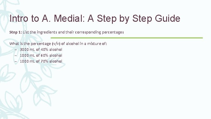 Intro to A. Medial: A Step by Step Guide Step 1: List the ingredients