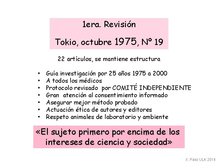 1 era. Revisión Tokio, octubre 1975, Nº 19 22 artículos, se mantiene estructura •