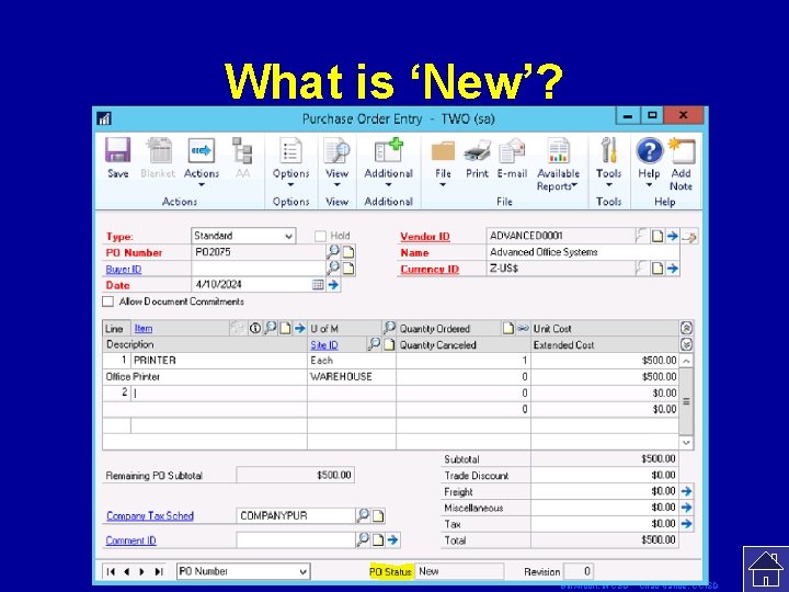 What is ‘New’? Template by Modified by Bill Arcuri, WCSD Chad Vance, CCISD 