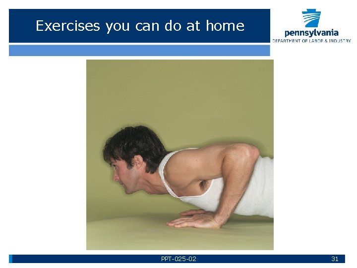 Exercises you can do at home PPT-025 -02 31 