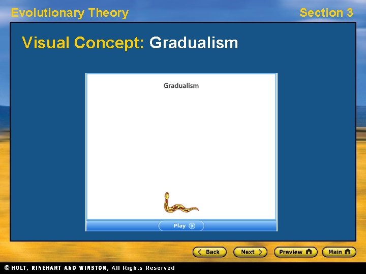 Evolutionary Theory Visual Concept: Gradualism Section 3 Evolutionary Theory Visual Concept: Gradualism Section 3