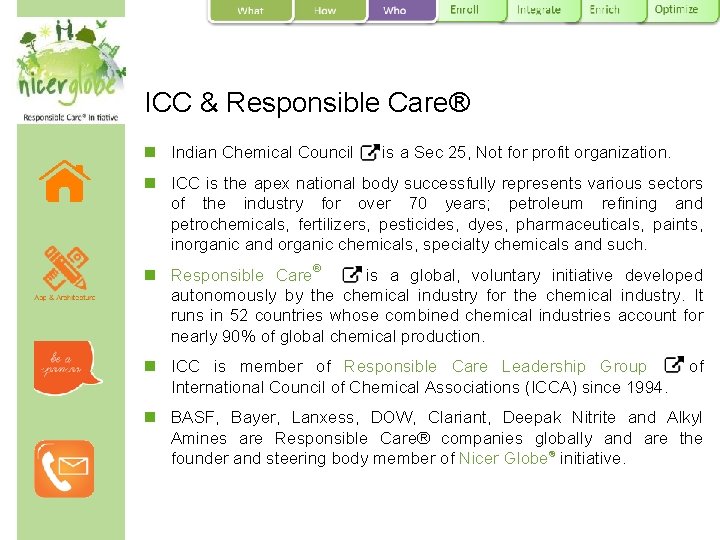 ICC & Responsible Care® n Indian Chemical Council is a Sec 25, Not for