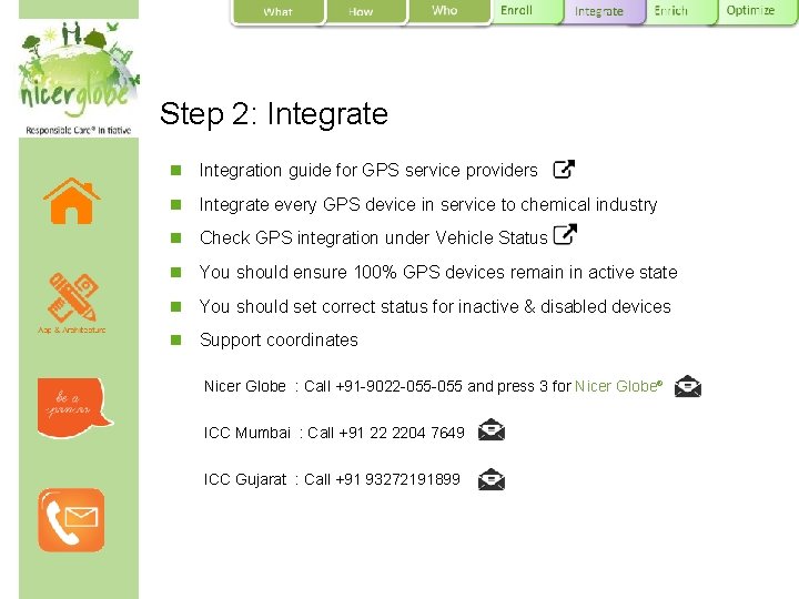 Step 2: Integrate n Integration guide for GPS service providers n Integrate every GPS