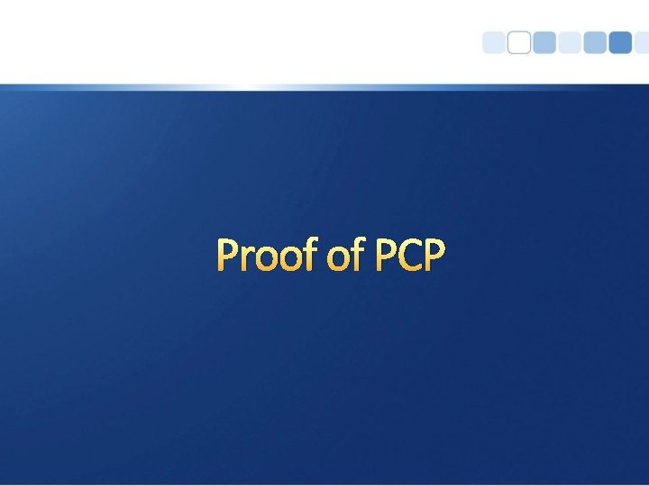 Proof of PCP 