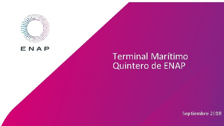 Terminal Marítimo Quintero de ENAP Septiembre 2018 