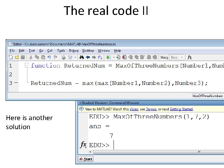 The real code II Here is another solution 