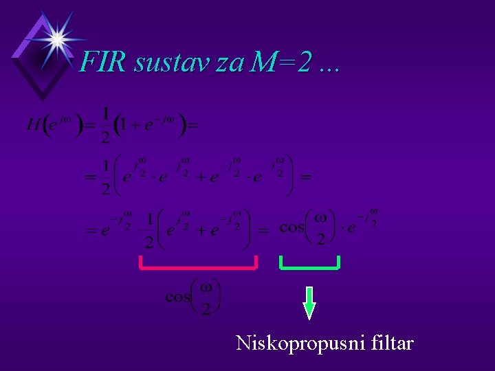 FIR sustav za M=2. . . Niskopropusni filtar 