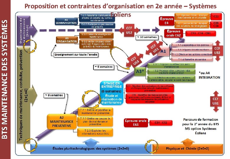 BTS MAINTENANCE DES SYSTÈMES Proposition et contraintes d’organisation en 2 e année – Systèmes