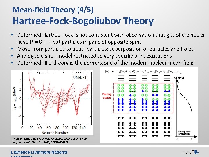 Mean-field Theory (4/5) Hartree-Fock-Bogoliubov Theory § Deformed Hartree-Fock is not consistent with observation that