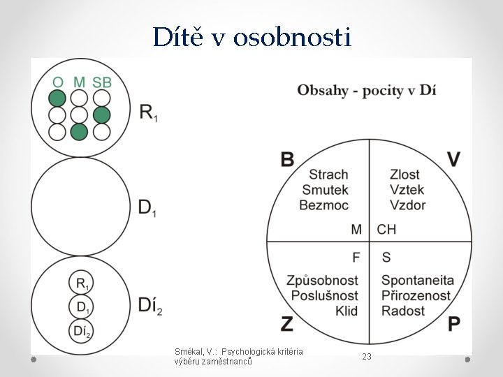 Dítě v osobnosti Smékal, V. : Psychologická kritéria výběru zaměstnanců 23 