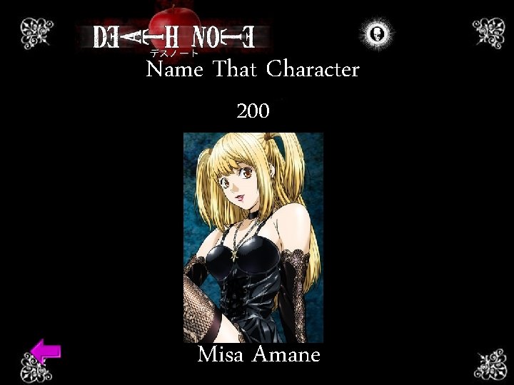 Name That Character 200 Misa Amane 