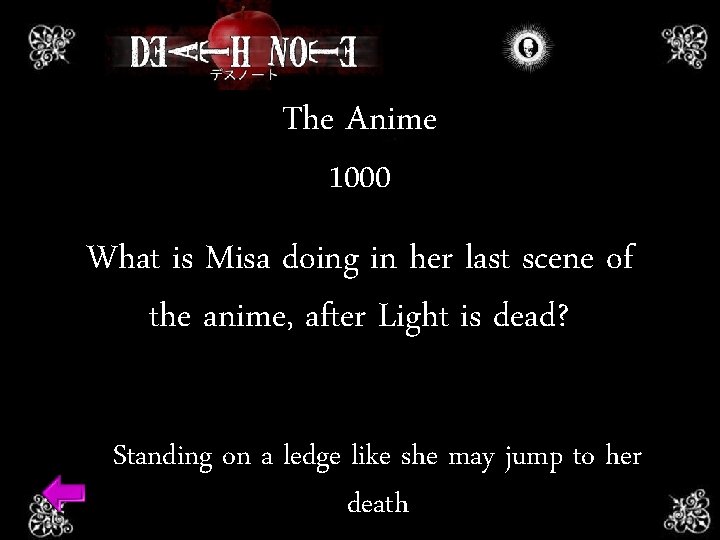 The Anime 1000 What is Misa doing in her last scene of the anime,