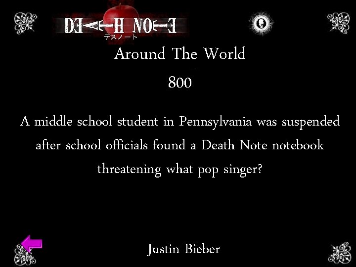 Around The World 800 A middle school student in Pennsylvania was suspended after school