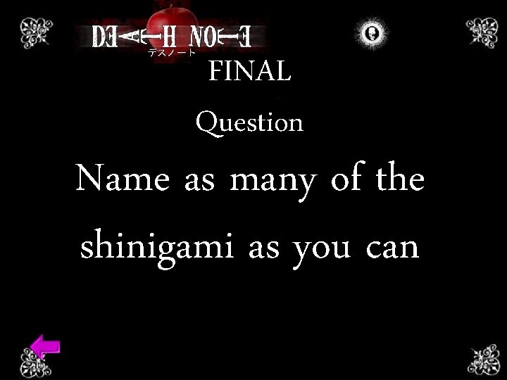 FINAL Question Name as many of the shinigami as you can 