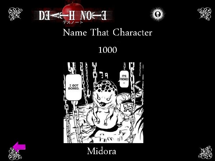 Name That Character 1000 Midora 