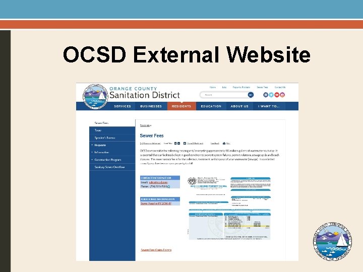 OCSD External Website 
