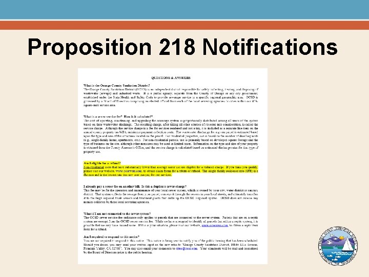 Proposition 218 Notifications 