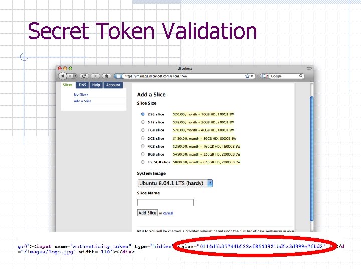 Secret Token Validation 