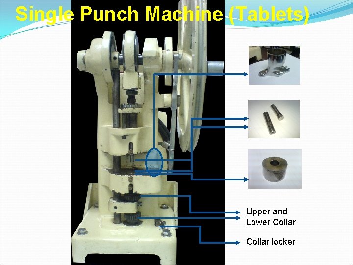 Single Punch Machine (Tablets) Upper and Lower Collar locker Single Punch Machine (Tablets) Upper and Lower Collar locker