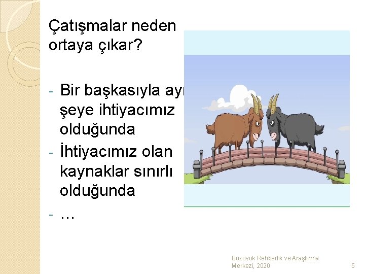 Çatışmalar neden ortaya çıkar? Bir başkasıyla aynı şeye ihtiyacımız olduğunda - İhtiyacımız olan kaynaklar