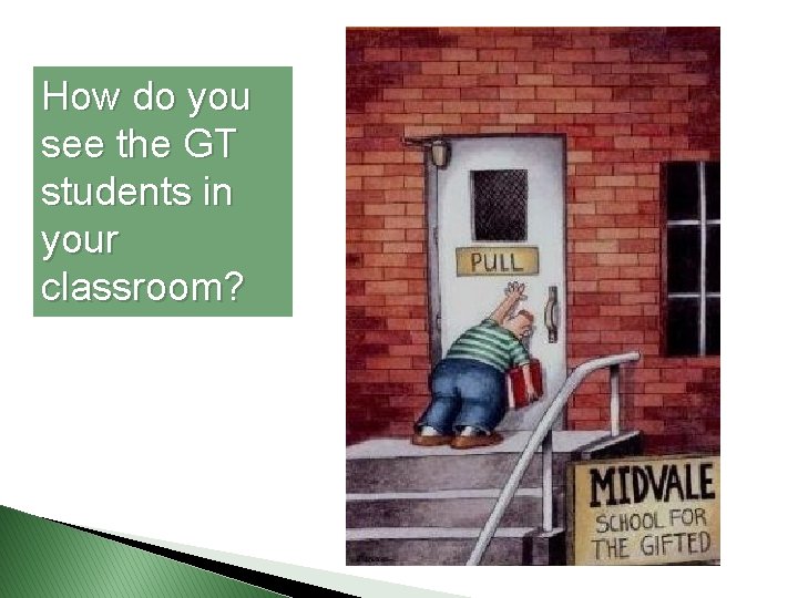 How do you see the GT students in your classroom? 